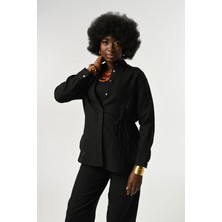 Orfeonegro Kadın %100 Keten Önü Bağlama Detaylı Gömlek