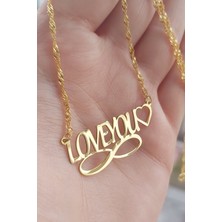 Özgür Takı 925 Ayar Gümüş 24 Ayar Altın Kaplama Kolye