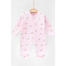 Dinamik çocuk Kız Bebek Lale Baskılı Fitilli Kumaş Çıtçıtlı Yenidoğan Bebek Tulumu %100 Pamuk Esnek 1-3-6 Aylık