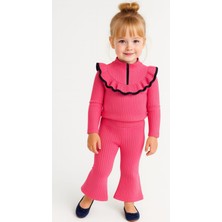 Gigi Giyim Fırfır Yaka Detaylı Fitilli Kız Çocuk Takım