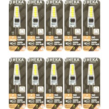 Avarson (10 Adet) Heka 2W (14W) 3000K (Sarı Işık) G4 Duylu Dim Edilebilir LED Kapsül Ampul