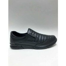 Forex Hakiki Deri Diyabetik Ortopedik Siyah Bağcıksız Rahat Anatomic Kışlık Erkek Ayakkabı C-85400369FRX