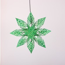 Mylamp Doğal Bambu Yeşil Renkli Yıldız Avize 60X10 cm