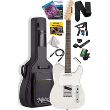 Misda Store TLX-50WH Tele Kasa Gül Klavye 2 Single-Coil Manyetik Elektro Gitar