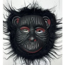 MCM Group Orangutan Maskesi - Maymun Maskesi - Goril Maskesi Yetişkin Çocuk Uyumlu Siyah Renk Model 4 - Lisinya
