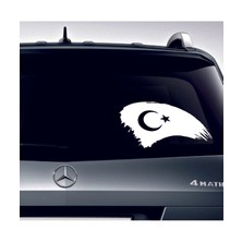 Sticker Dizayn Türk Bayrağı Sticker, Ay Yıldız, Türkiye, Araba Oto Motosiklet Karavan Sticker 00786