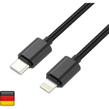 By Deji Örgülü iPhone Şarj Kablosu 11 12 13 14 Pro Plus Max 6 7 8 x Xs Type-C To Lightning 120CM