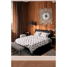 Galawarra Heart Pamuklu Çarşafı Lastikli Çift Kişilik Nevresim Takımı