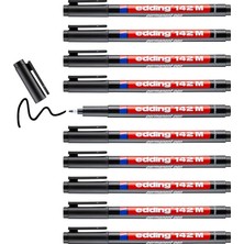 142 M Permanent Kalem - Asetat Kalemi - Siyah - 10 Kalem - Yuvarlak Uç 1 mm