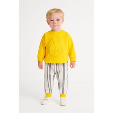 Gigi Giyim Ayıcık Baskılı Erkek Çocuk Takım Sarı