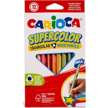 Supercolor Maxi Üçgen Kuru Boya Kalemi 12'li