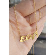 Özgür Takı 925 Ayar Gümüş 24 Ayar Altın Kaplama Isimli Kolye