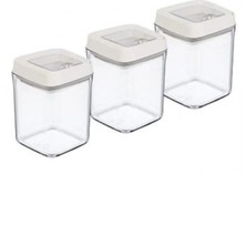 Litaetrend Vakumlu Erzak Kavanozu Kare 3lü Set ROYALEKS-OKY-234