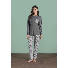Pijadore 1974 Uzun Kollu Bayan Pijama Takım