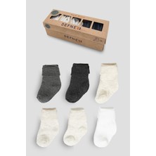 Defne Baby 6 Çift Kutulu Erkek Newborn Yeni Doğan ve Bebek Çorabı 0-6 Ay