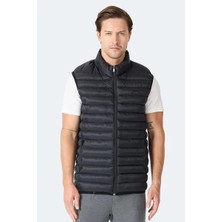 Slazenger Helıx Erkek Fermuar Cepli Siyah Yelek