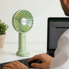 Brf Masa Üstü Standlı USB ile Şarj Olabilen 3 Ayarlı Fan Modlu Çanta Tipi El Fanı