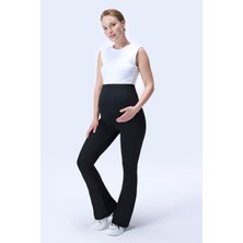 İmaj 716 Siyah Renk Extra Yumuşak Dokulu, Toparlayıcı ve  Esnek Etkili Yüksek Bel Hamile Tayt