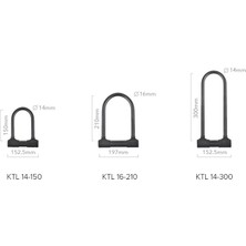 KOVIX ALARMLI U KİLİT KTL14-150BK