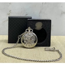 MCM Group Özel Kutulu Osmanlı Devlet Arması Gümüş Köstekli Saat ALK4665 - Lisinya