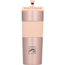 Badger French Press Paslanmaz Rose Çelik Termos 500ML, Dayanıklı Kamp Ekipmanları, Kamp Aksesuarları, Açık Hava Sporları, Doğa Sporları, Yürüyüş, Kamp Mutfağı, Kamp Malzemeleri