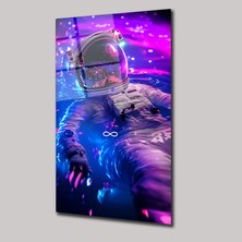 SteelArtDec Neon Su Içindeki Nasa Astronotu  - Cam Tablo - DEG0092