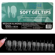 Misyul Yarım Ay Tips Protez Tırnak, 500'LÜ Protez Tırnak, Özel Kutulu