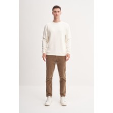 Cazador Kalın Diyagonal Dokulu %100 Pamuk 3 Iplik Regular Fit Sweatshirt  (25K)