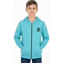 Crassi Erkek Çocuk Hırka 2 Iplik Şordonlu Baskılı Kapüşonlu