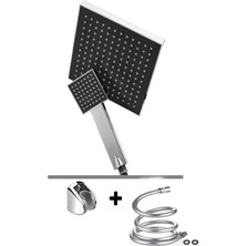 YMV Yağmurlama Duş Seti Tepe Duş Banyo Robotu Patlamaz Gri Hortum 4lü Duş Seti