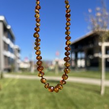 Taşmeran Kehribar Bebek Diş Kolyesi 33 cm TKY0412