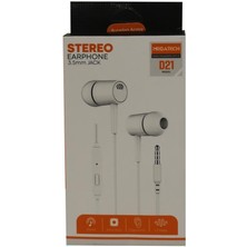 Megatech D21 Stereo Beyaz Mikrofonlu Kulaklık