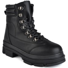 Konfor Ayakkabı Rahat Bağcıklı Fermuarlı Kadın Bot