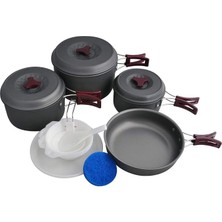 Misda Store Anodize Alüminyum Yemek Seti, Gri