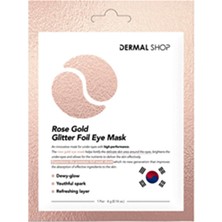 Dermal 3 Katmanlı Rose Gold Glitter Foil Göz Maskesi 4 gr Göz Altı Torbalarına Karşı Etkili Temizlik