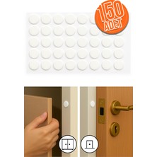 Trend Kulp 150'LI Yapışkanlı Beyaz Eva Dolap Çekmece Kapağı Ses Stoperi Tamponu Koruyucu Engelleyici 10 mm
