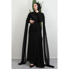 Serena Tesettür Elbise Siyah