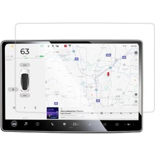 Tesla Model Y Araç Multimedya Temperli Cam Ekran Koruyucu, Renksiz