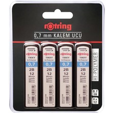 Yenibağ Tikky Hi-Polymer Mekanik Kurşun Kalem Ucu, 0,7mm, 2b, 4'lü Blister