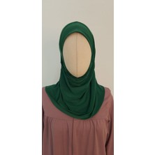 Erasra Class Kız Çocuk Pratik Başörtü (  4-10  Yas ) Yeşil Renk
