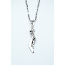 IDR Lol Savaş Kılıcı Gümüş Kaplama Örme Zincir Kolye