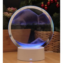 Keyfim Shop Işıklı Kum Saati - Kum Dağı Akış Tablosu Büyük Boy Renk Değiştiren - Mor