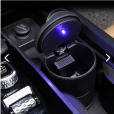 Extra Market Smart Forfour Uyumlu Mavi Işıklı Oto Küllük – Kapaklı, Kumbara Özellikli, Koku Geçirmez Tasarım