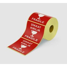 Dikkat Kırılır Etiket 75X75 250’LI