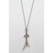 IDR Arctic Monkeys Elektro Gitar Gümüş Kaplama Düz Zincir Kolye