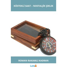 Letsii Ahşap Kutulu Nostaljik Köstekli Saat Model 2