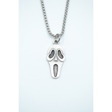 IDR Scream - Çığlık Gümüş Kaplama Örme Zincir Kolye