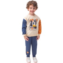 Asyaden Baby Erkek Çocuk Erkek Bebek Kaktüs Desenli 2-5 Yaş Uzun Kollu 2'li Erkek Alt Üst Takım