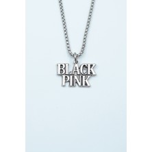 IDR Black Pink Gümüş Kaplama Örme Zincir Kolye