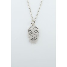 IDR La Casa De Papel - Salvador Dali Gümüş Kaplama Düz Zincir Kolye